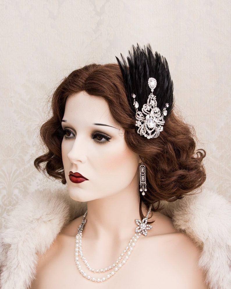 great gatsby feather headpiece