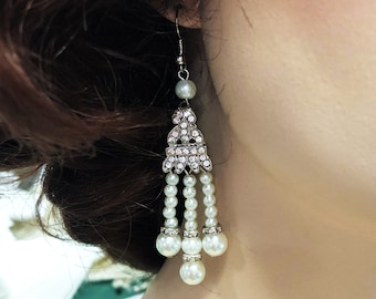 Great Gatsby Earrings, Art Deco Earings, New Year Earrings, 1920's jewelry