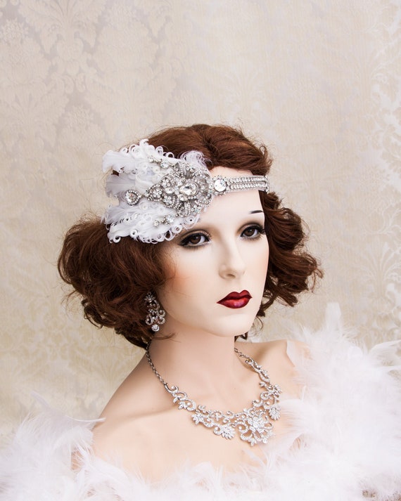 Accessoires cheveux années 20  Bridal headband, Bridal headpieces