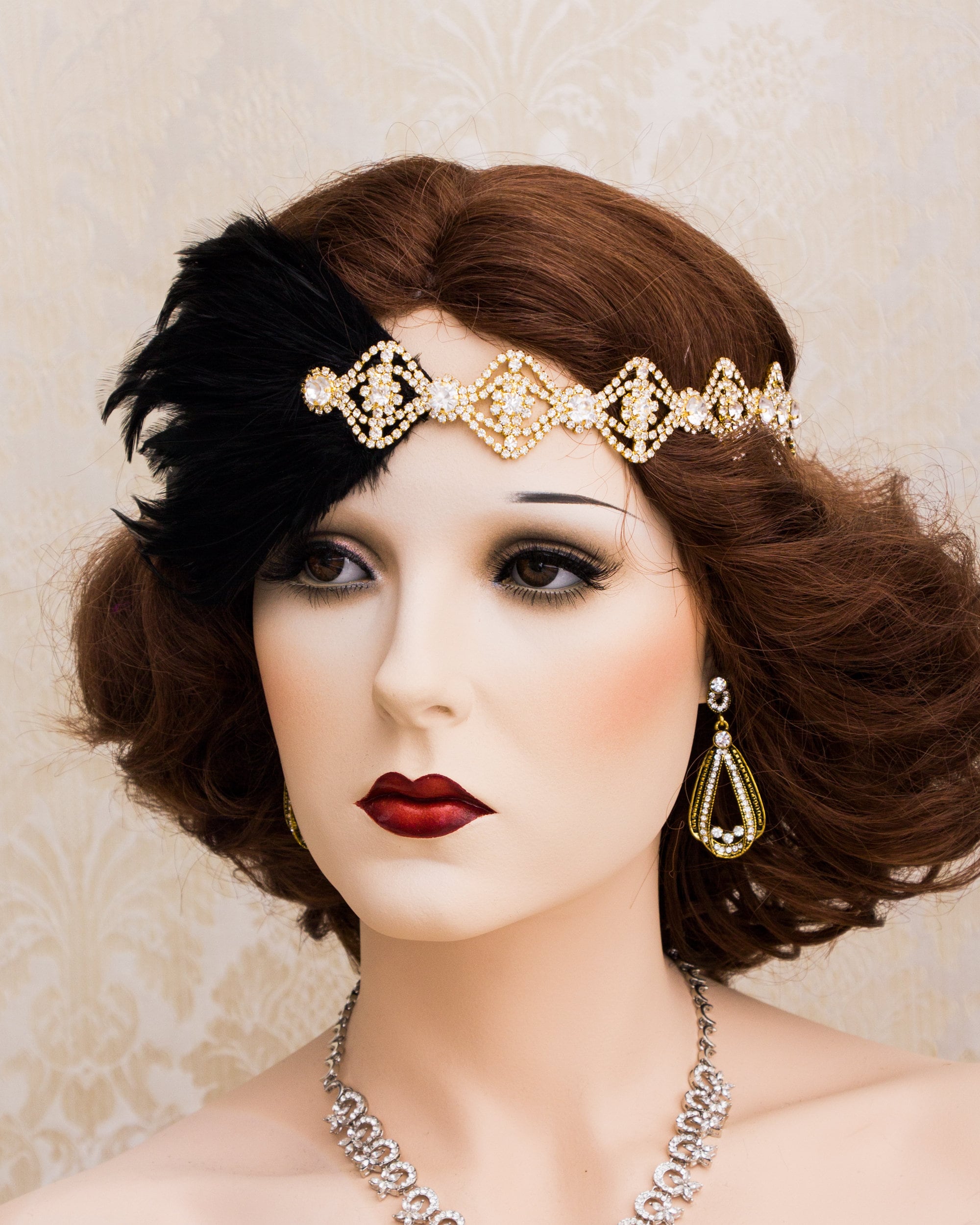 great gatsby gold headpiece