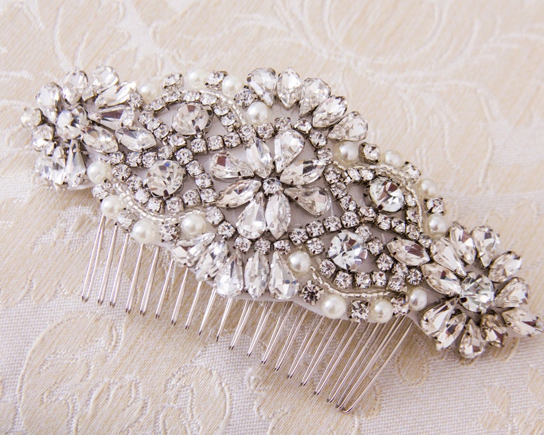 Bridal Haircomb, Wedding Haircomb, Bridal Hair Accessories, Crystal Haircomb, Rhinestone Haircomb, Bridal Head Piece image 1