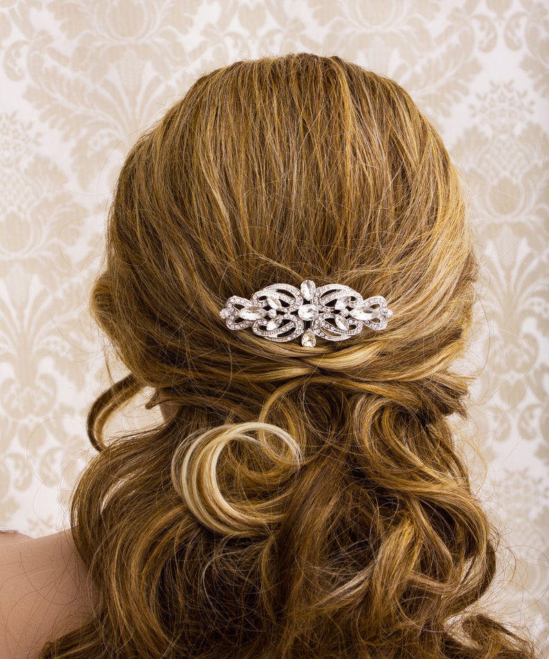 Bridal Hair Comb Silver Wedding Hair Comb Bridal Hair Piece Wedding Hair Accessories Crystal Hair Comb Bridal Headpiece
