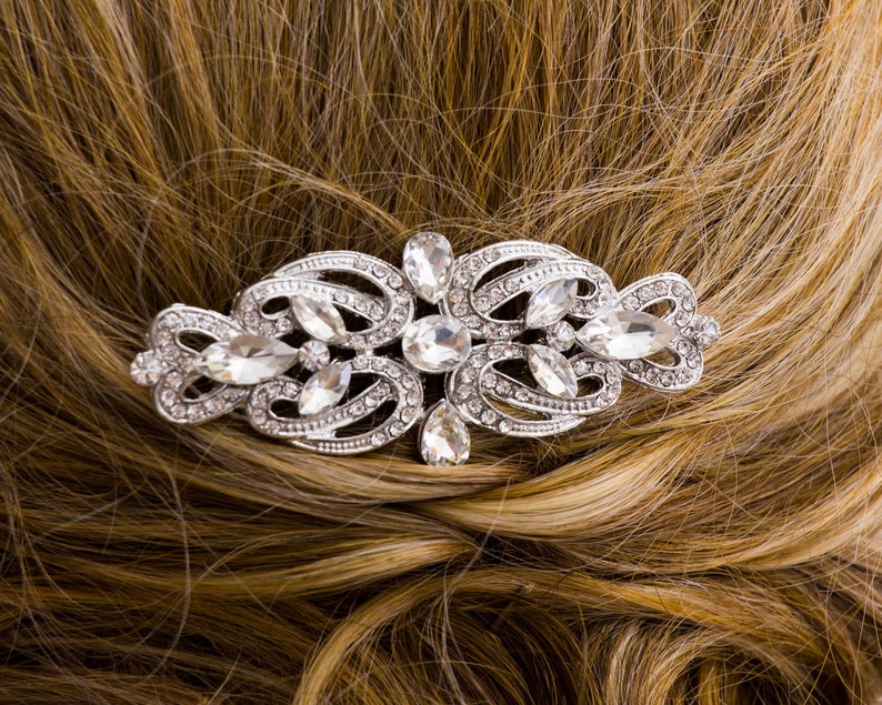 Bridal Hair Comb Silver Wedding Hair Comb Bridal Hair Piece Wedding Hair Accessories Crystal Hair Comb Bridal Headpiece