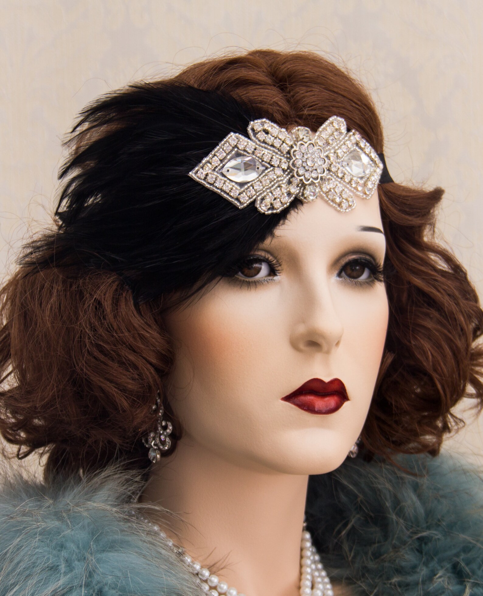 1920s Flapper Headbands Feather Headpiece Great Gatsby Etsy