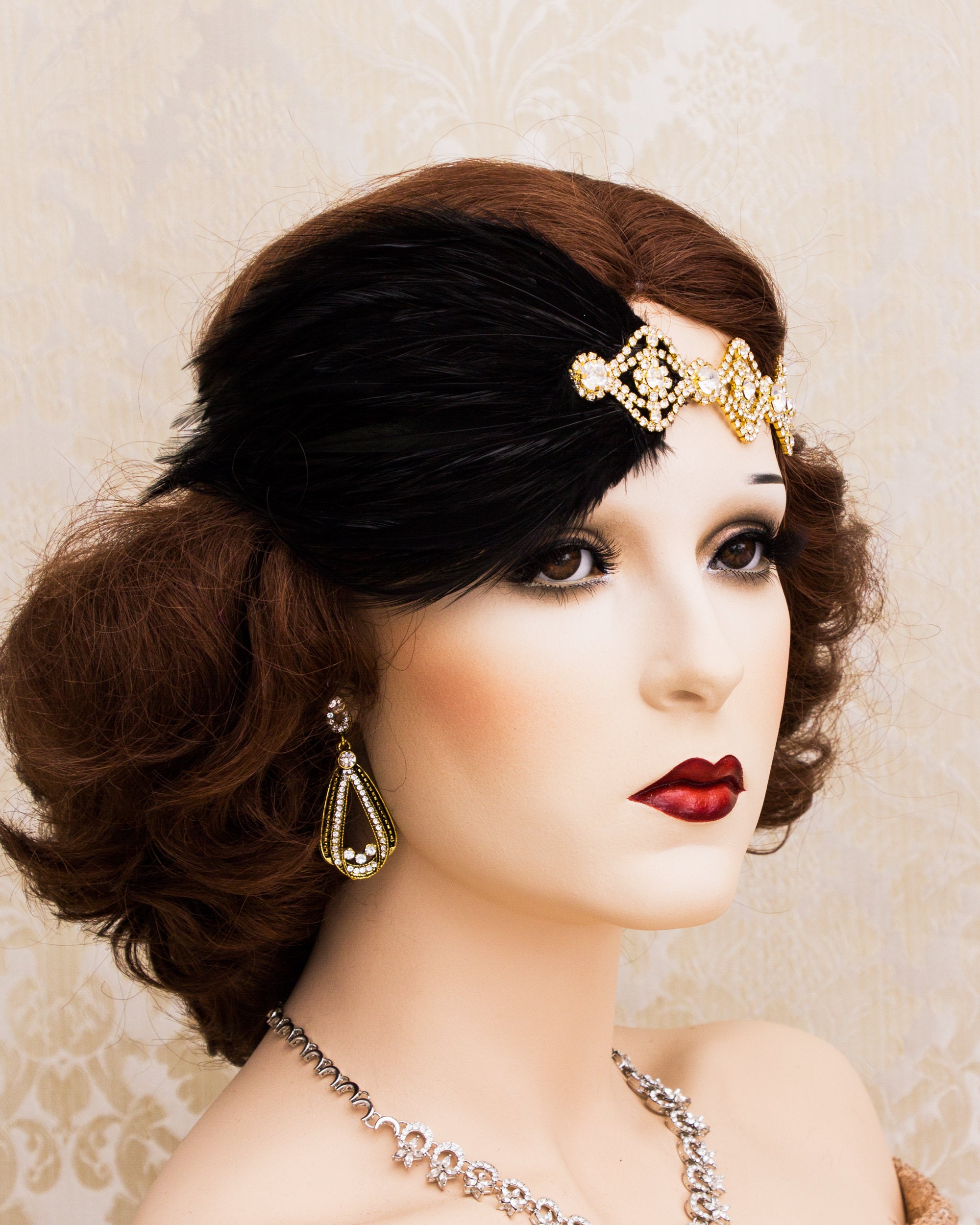 great gatsby gold headpiece