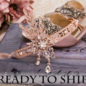 Great Gatsby Headpiece Braut Haarschmuck Haar Accessoire 1920er Jahre Stirnband