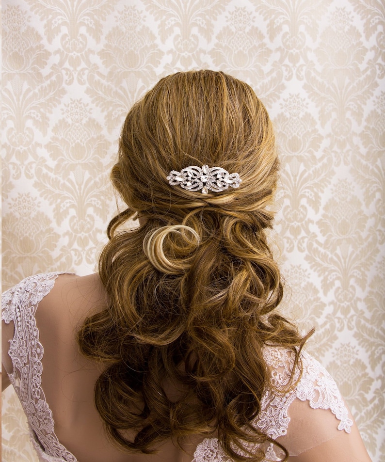 Bridal Hair Comb Silver Wedding Hair Comb Bridal Hair Piece Wedding Hair Accessories Crystal Hair Comb Bridal Headpiece