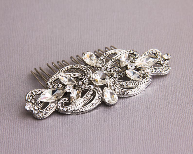 Bridal Hair Comb Silver Wedding Hair Comb Bridal Hair Piece Wedding Hair Accessories Crystal Hair Comb Bridal Headpiece
