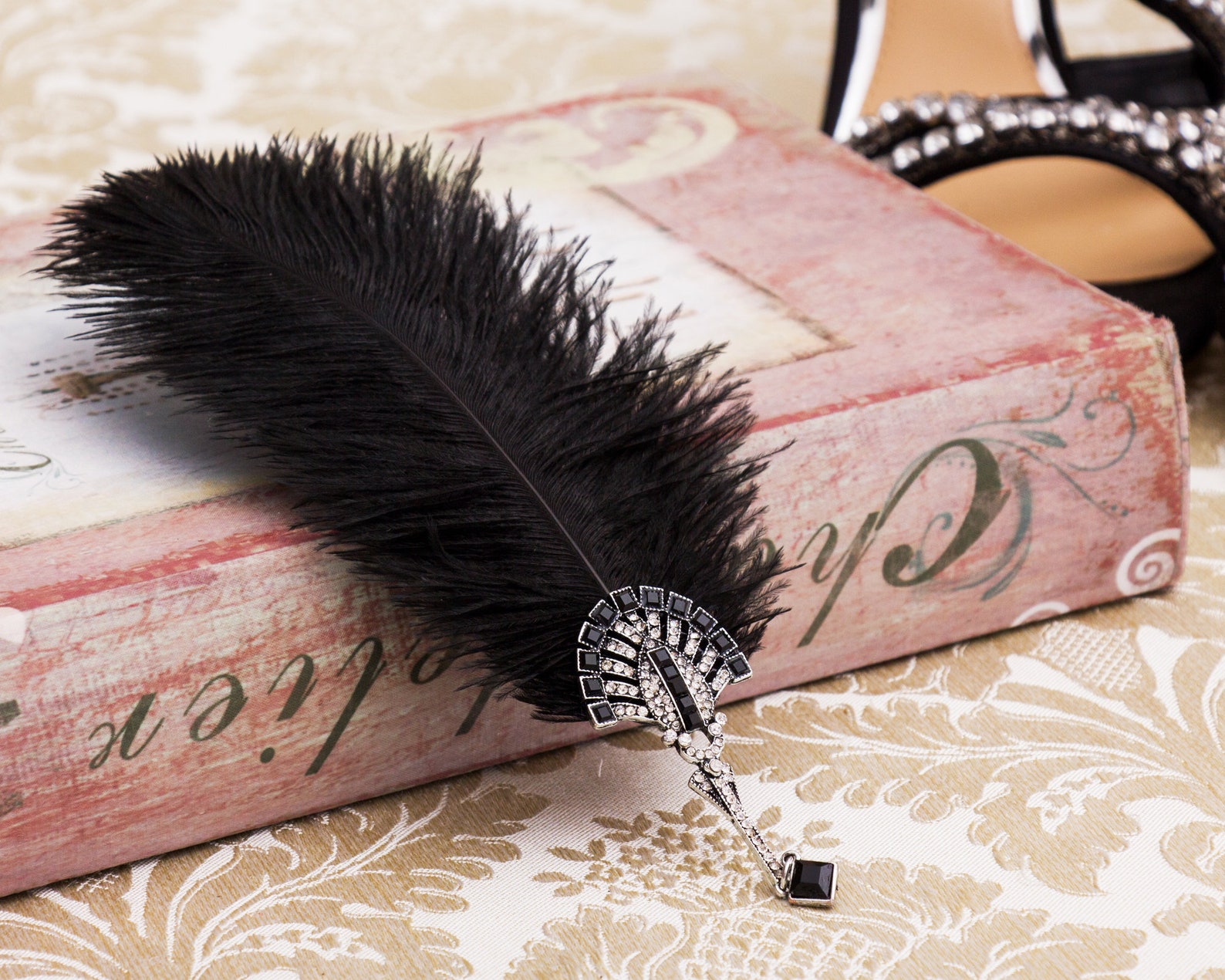 great gatsby feather shawl