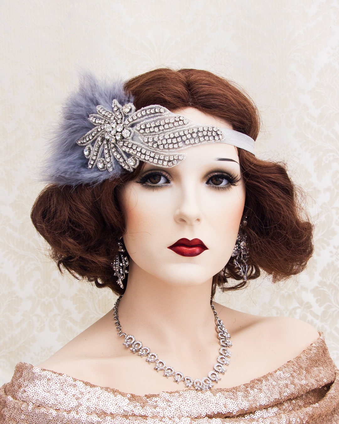 great gatsby feather headpiece