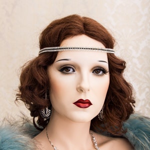 Rhinestones Headband Art Deco Headpiece Great Gatsby Jewelry 1920s Wedding Accessories