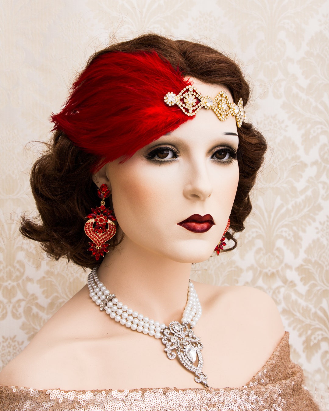 great gatsby headpiece gold