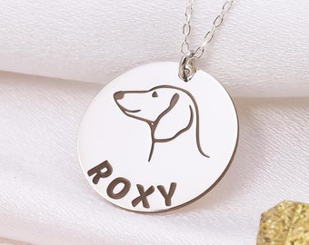 Personalized Dog Name Necklace Dog Photo Necklace French Bulldog Gifts Rottweiler Gift For Dog Mom Necklace Boston Terrier Dog Owner Gifts