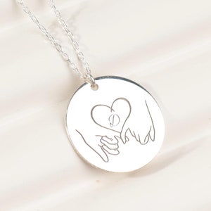 Lover Necklace Darling Hands Necklace Friendship Jewelry Christmas Gift For Halloween Friendship Gift Best Friend Necklace Gift For Friend