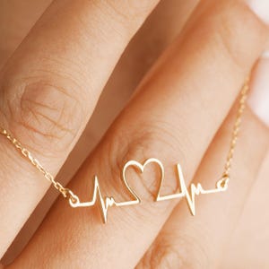 Herz Rthym Charm Benutzerdefinierte Halskette Fehlgeburt Halskette Silber Krankenschwester Halskette Tatsächliche Herzschlag Anhänger Halskette Baby-Memorial Halskette