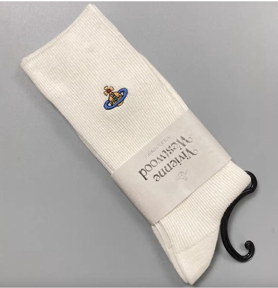 Vintage V Ivienne Westwood Knee High Long Cotton Socks Rare