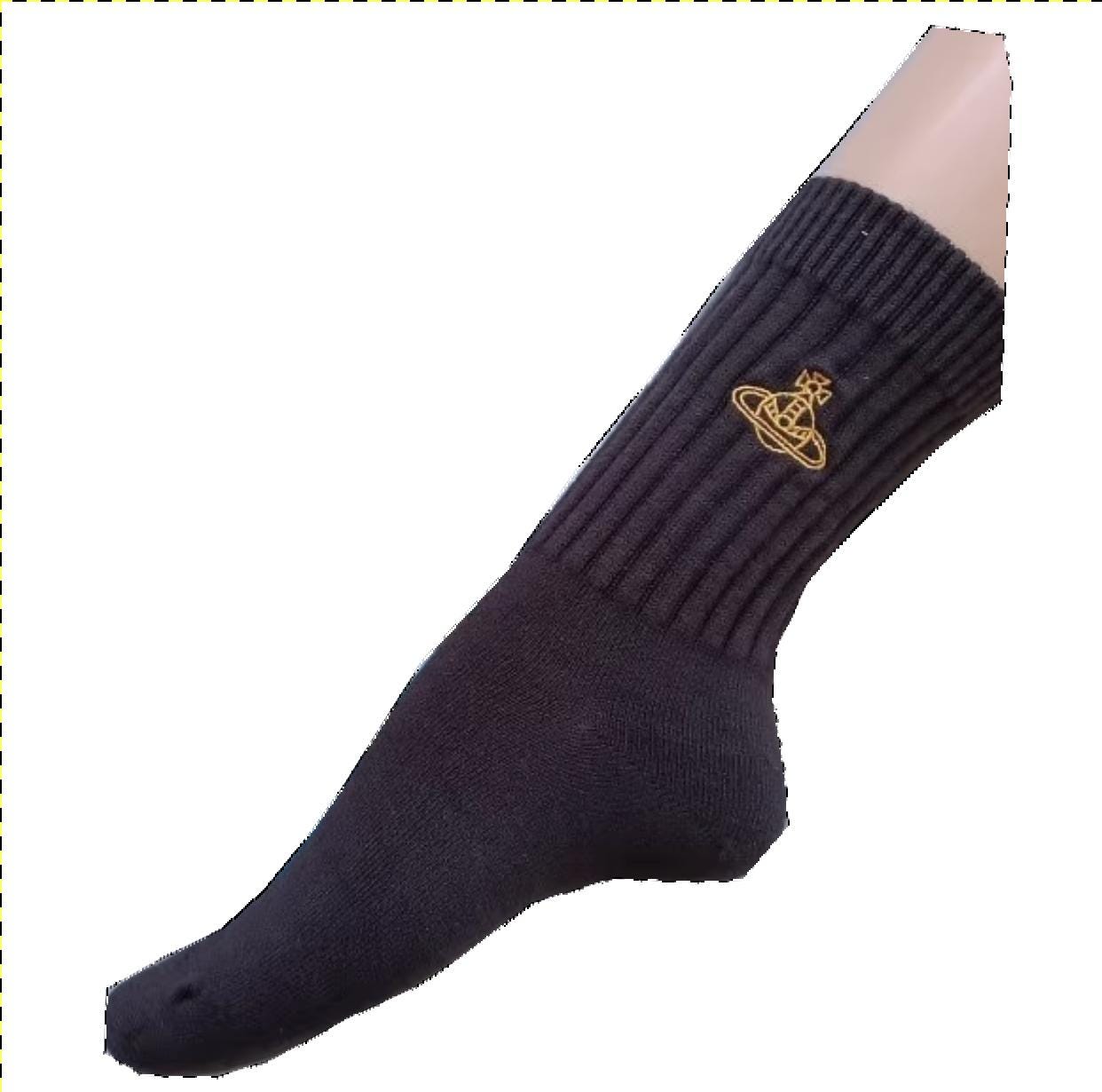 Vintage V ivienne Westwood logo Sport Crew Cotton Socks Rare Finds Black