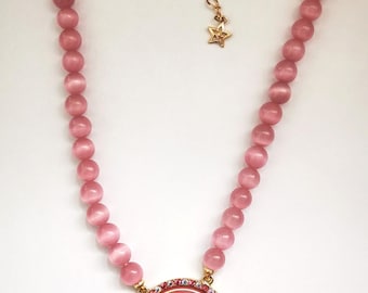 Vintage Kirks Folly Dream Angel Beaded Necklace Rzadkie znaleziska Kolekcjonerskie