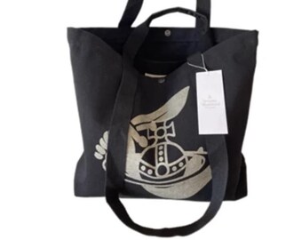 Vintage Vivienne Westwood Canvas Cotton Tote Bag Rare Finds