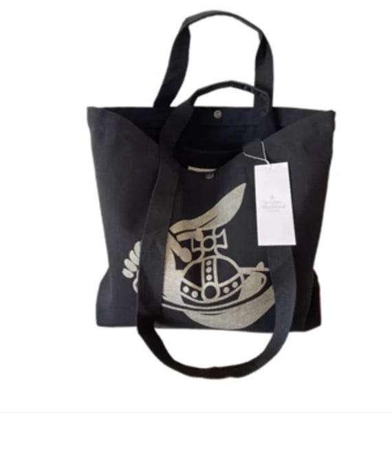 Vintage Vivienne W Estwood Canvas Cotton Tote Bag Rare Finds