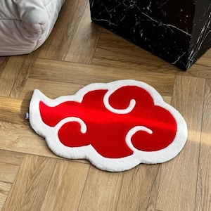 Anime Cloud Rug, Hand Tufted Cartoon Accent Rug