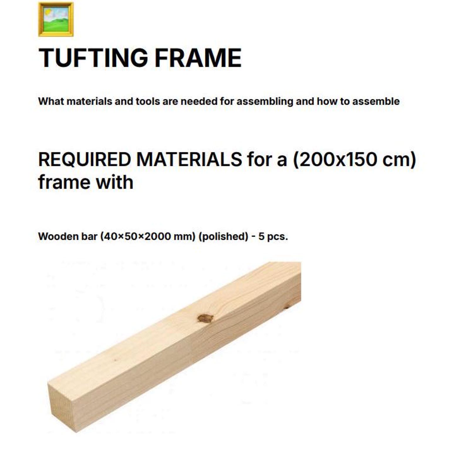 Tuft Frame Tufting Frame Digital Plans for Building Your Own Wall-mounted Tufting ...