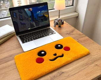 Anime Keyboard Rug Wrist Rest | Cute Desk Mat | Handmade Tufted Keyboard Mat | Gaming Desk Decor