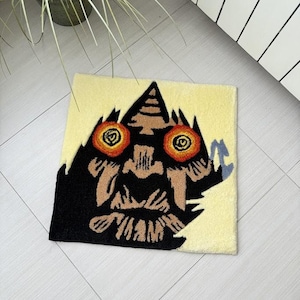 Anime Rug, Japanese Style Tufted Carpet, Handmade Gothic Rug, Dark Fantasy Otaku Area Rug, Japanese Anime Decor, Gaming Room Mat, Anime Gift