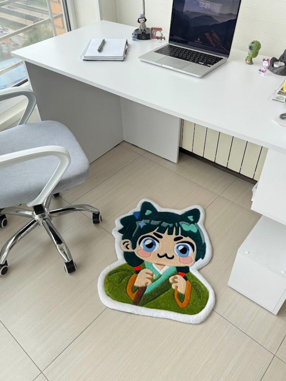 Waifu Rug Custom Anime Tufted Rug, Irregular Handmade Area Rug, Aesthetic Room ...