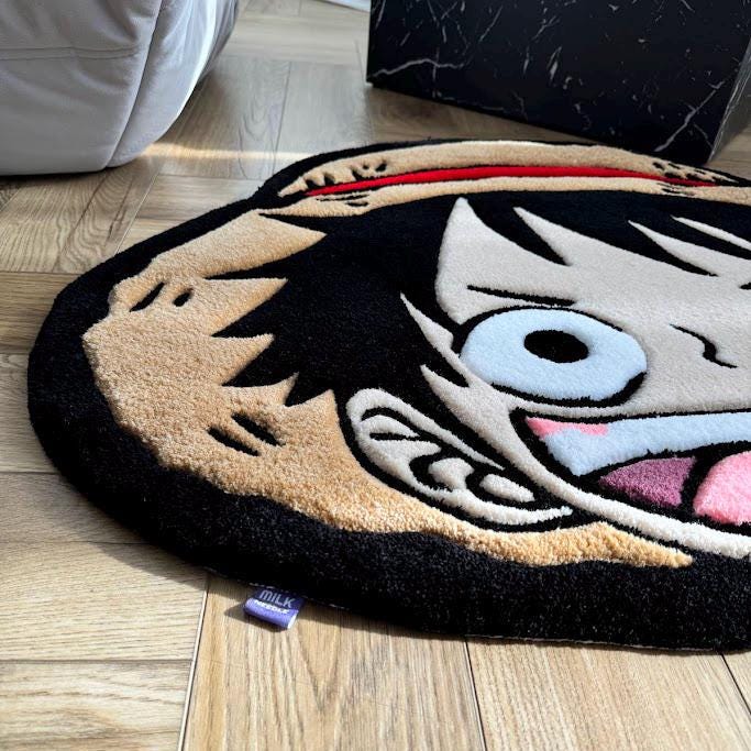 Anime Rug, Japanese Style Tufted Carpet, Handmade Gothic Area Rug