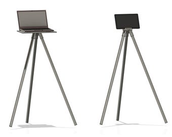 Support pour tablette ou ordinateur portable - Support de vélo d'intérieur pour Zwift Rouvy Indievelo MyWhoosh Kinomap, Fulgaz Veloreality, etc. Fichiers et modèle 3D.