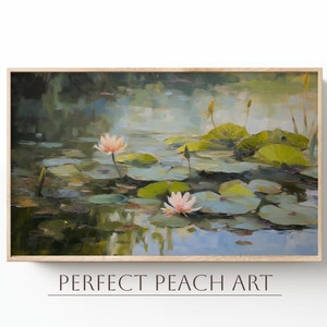 The Lilly Pond - Vol 1 | Lilly Pads | Oil Painting | Wall Art PRINTS | Nostalgic Farmhouse | Romantic Cottage Core | PRINTABLE DOWNLOAD