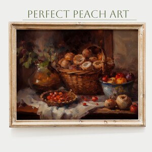 Table of Fruits and Mushrooms , fall decoration, classic vintage painting, PRINTABLE wall art, autumn  decor, cottage core, DIGITAL DOWNLOAD