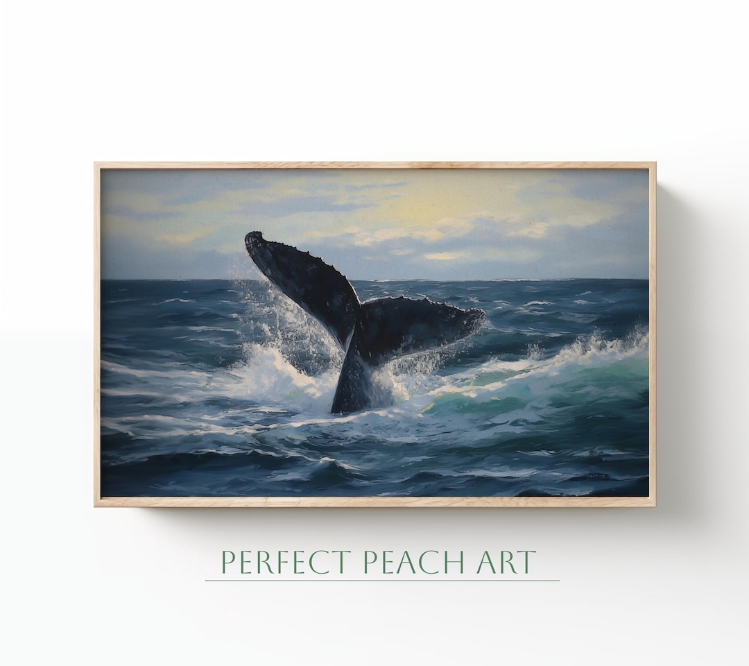 The Tale of the Whale | Blue Sea Decor | Oil Painting | Wall Art PRINTS ...