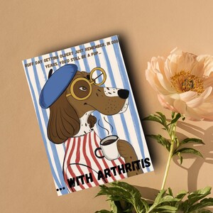 Carte d'anniversaire drôle de chien d'arthrite - joyeux anniversaire - carte d'anniversaire