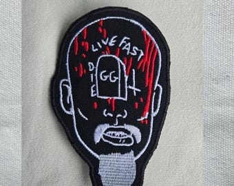 GG Allin Embroidered Canvas Patch, Durable