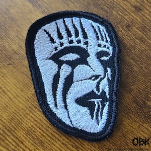 Parche bordado de máscara de Joey Jordison de Slipknot