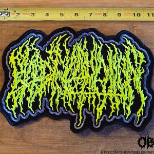 Blood Incantation Backpatch - NEON Edition XXL Patch ~ High Quality Embroidered Canvas