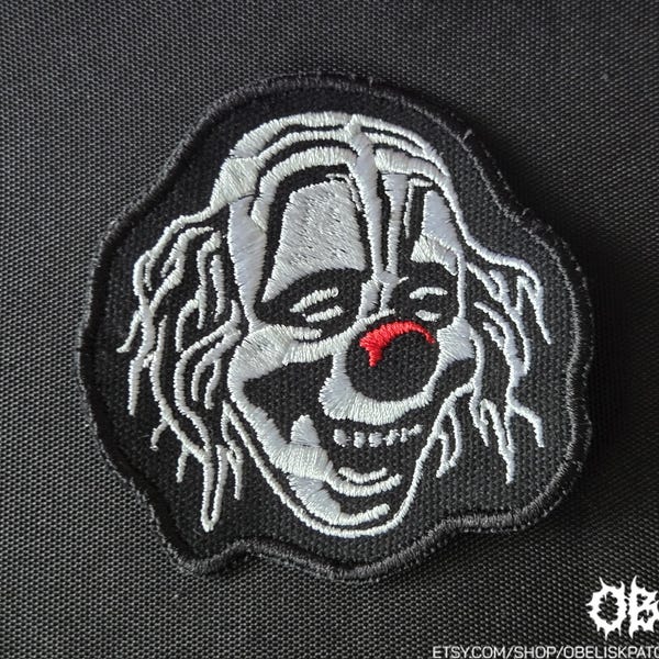 Slipknot Aufnäher - Clown Dramatik Maske ~ Clown Crahan Maske - Hochwertige bestickte Leinwand