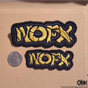 NOFX Patch  Punk Style ~ High Quality Embroidered Canvas