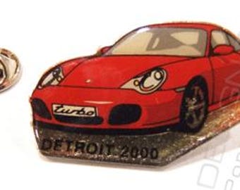 Rare Porsche 911 Turbo Press Introduction Pin – Detroit Auto Show 2000 Official Release