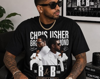 Usher Chris Brown R&B Tour 2026 Concert Graphic Tee, Urban Streetwear Hip Hop Shirt