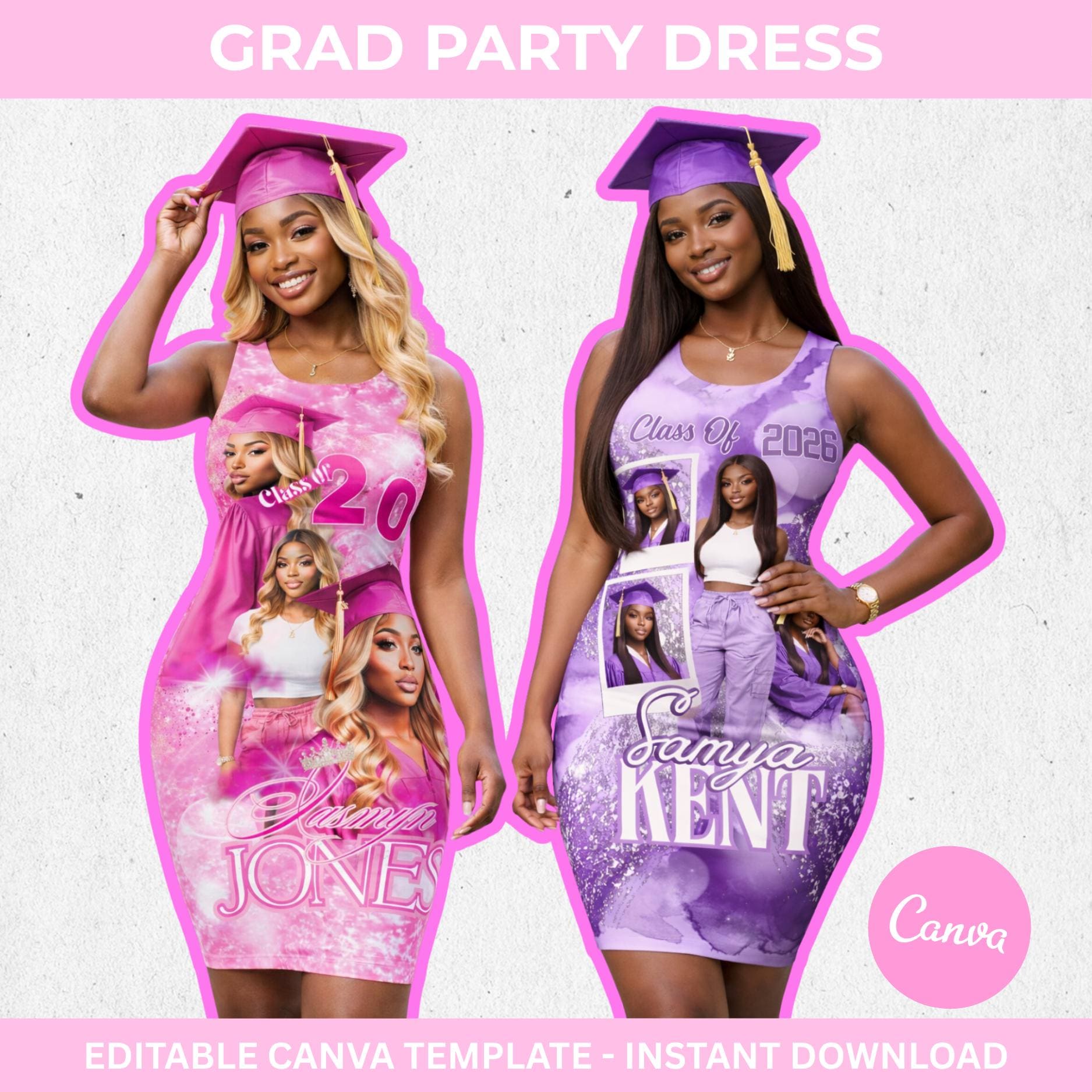 Pink Dress Graduation - Etsy Pink Dress Graduation - Etsy