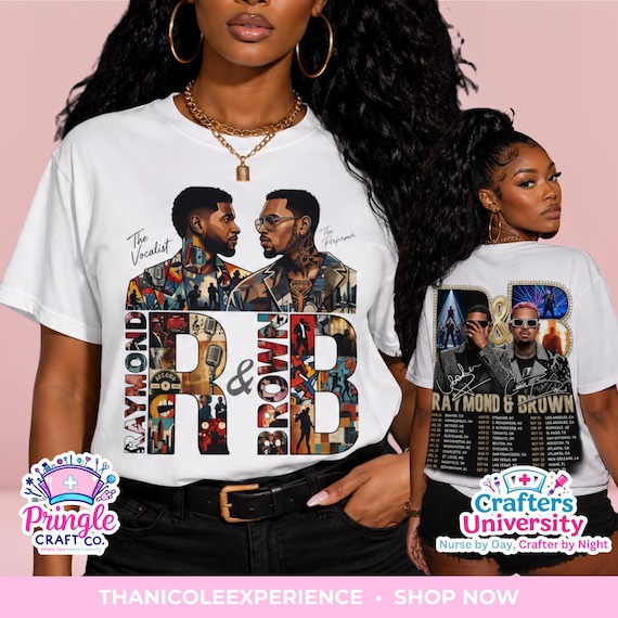 Chris Brown Usher Raymond Tour 2026 Concert Graphic Tee R&B Hip Hop Streetwear Top