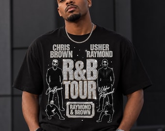 Chris Brown Usher R&B Tour Concert Graphic Tee , Raymond Brown Music Fan Apparel