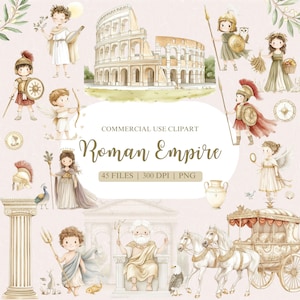 Clipart acquerello antica Roma, Clipart storico, Clipart romano, Clipart Apollo, PNG Impero romano, Dei romani, Clipart dea, Giove