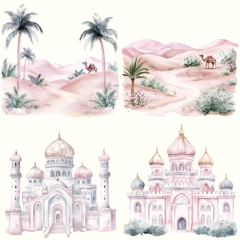 aladdin-watercolor-clipart-jasmine-princess-genie-png-palace-png