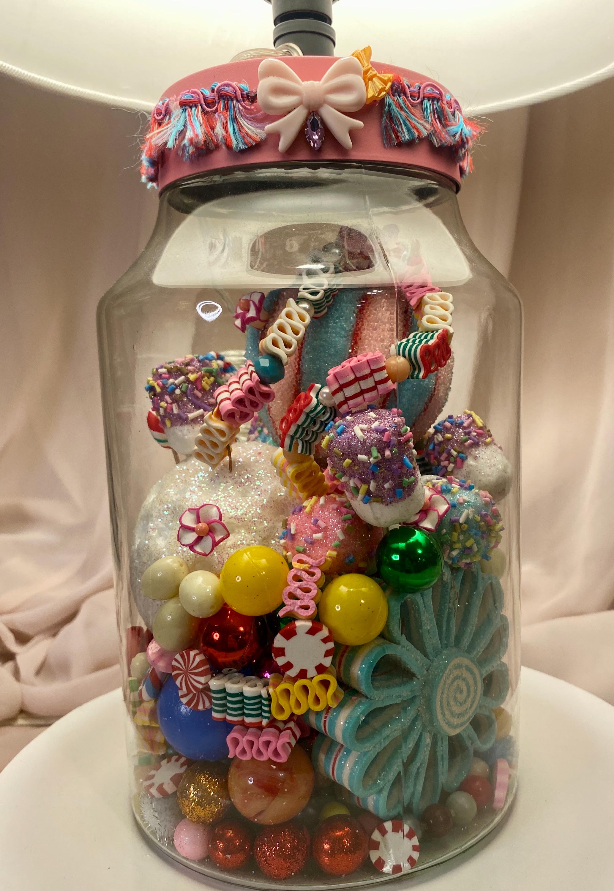 Upcycled Candy Jar Lamp • Kawaii Pastel Sweet Shop Decor - Etsy