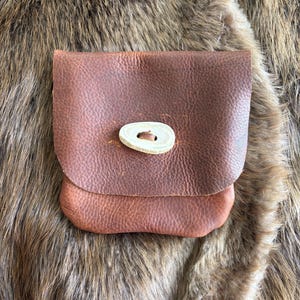 Handmade Belt Bag – Authentic Leather & Deer Antler Button