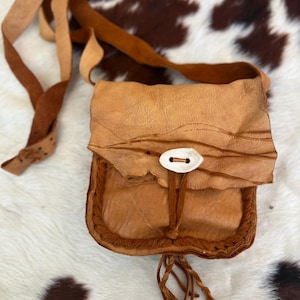 Handmade Possible Bag – Authentic Leather & Deer Antler Button